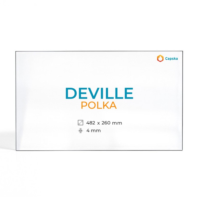Deville POLKA Glass - Rectangular Panel for Wood Burning Stove