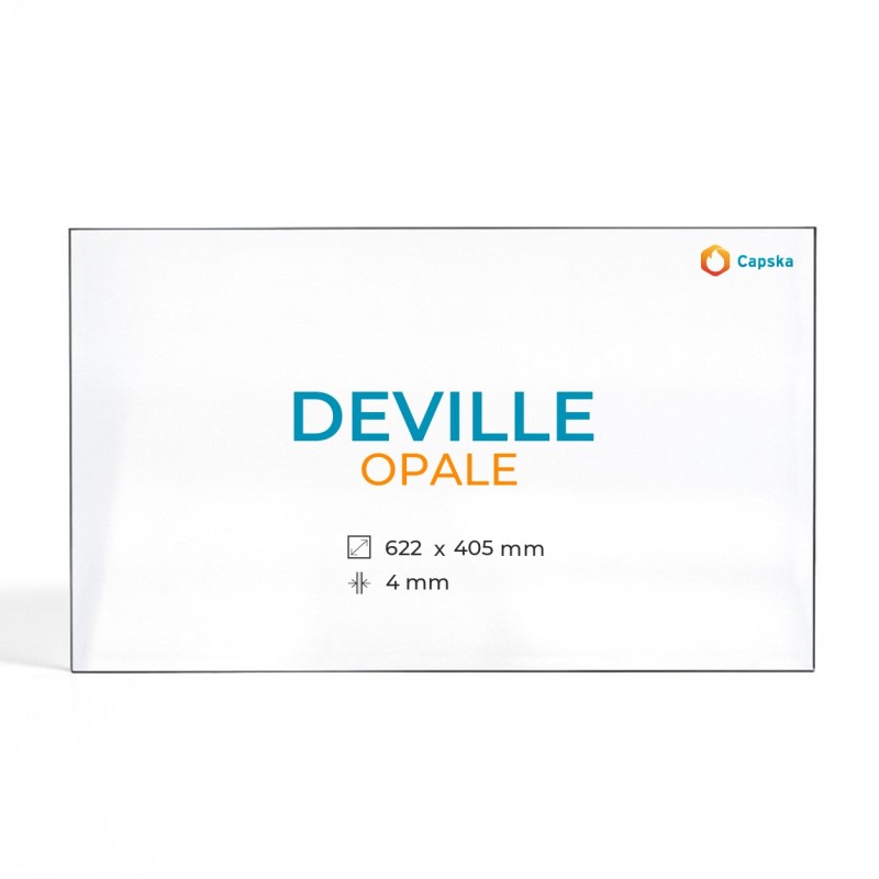 Vitre Deville OPALE - Verre Rectangle Sérigraphié pour poêle à bois