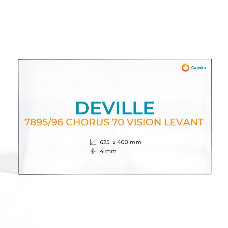 Vitre Deville 7895/96 CHORUS 70 VISION LEVANT - Verre Rectangle pour insert
