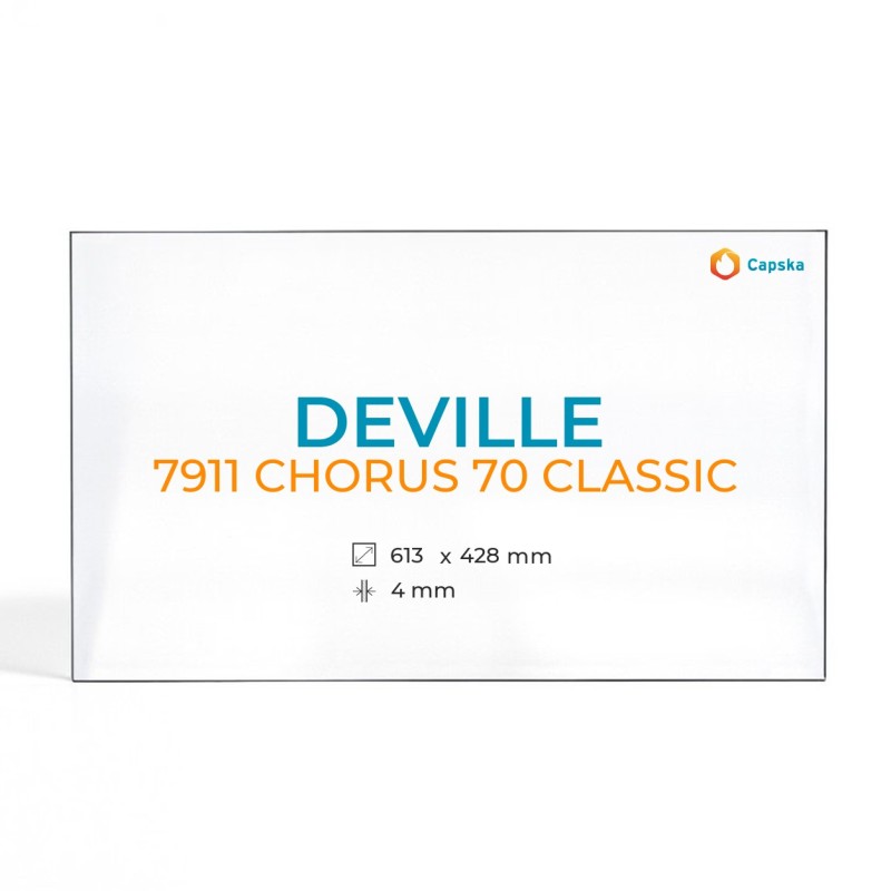 Vetro Deville 7911 CHORUS 70 CLASSIC - Vetro Rettangolo per caminetto