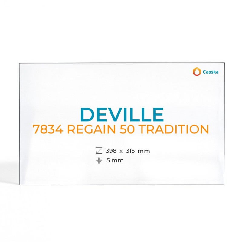 Vitre Deville 7834 REGAIN 50 TRADITION - Verre Rectangle pour insert