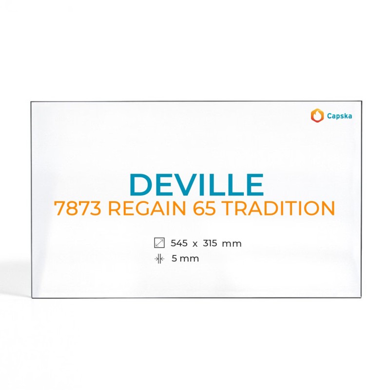 Vitre Deville 7873 REGAIN 65 TRADITION - Verre Rectangle pour insert