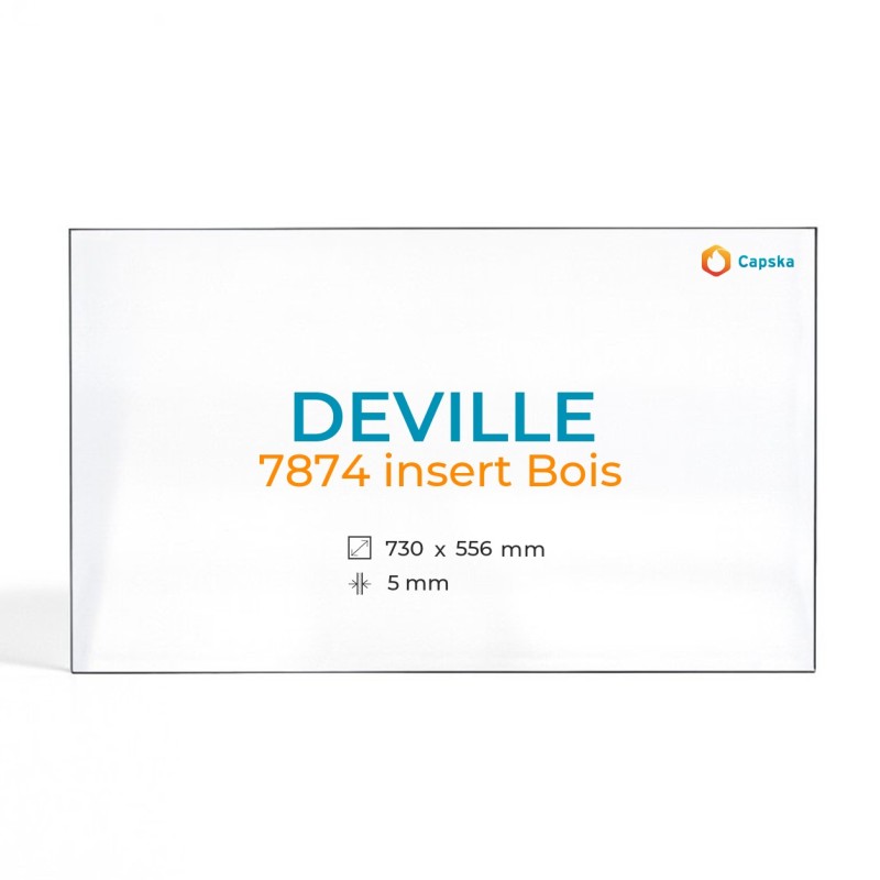 Vitre Deville 7874 INSERT BOIS - Verre Rectangle pour insert