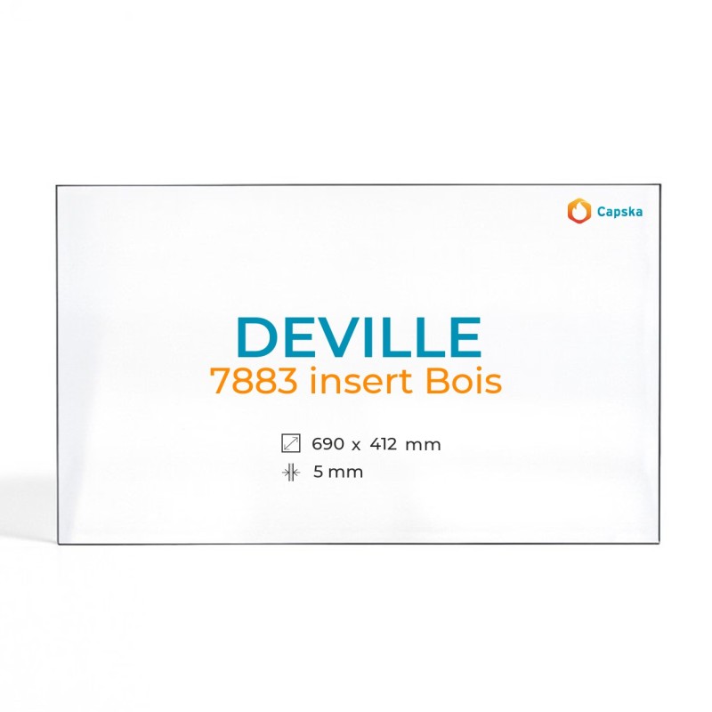 Vitre Deville 7883 INSERT BOIS - Verre Rectangle pour insert