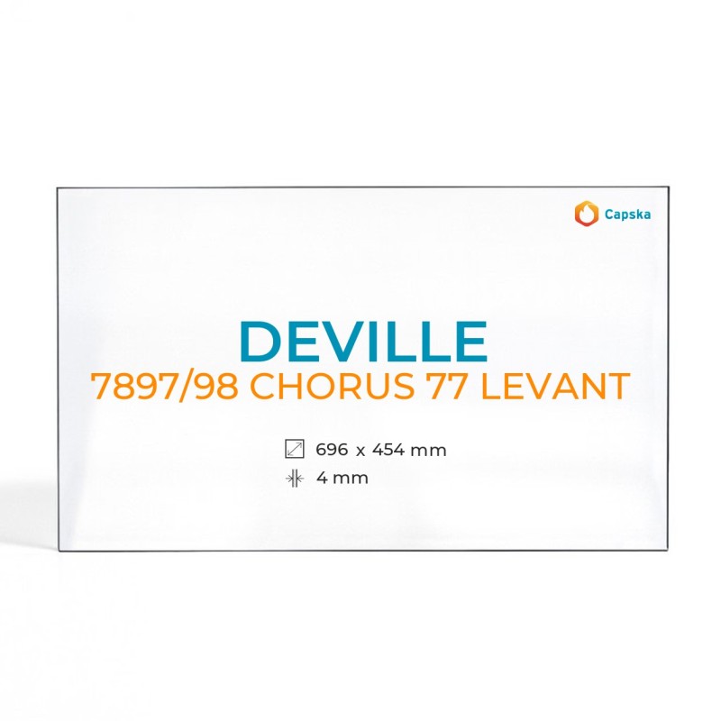 Vitre Deville 7897/98 CHORUS 77 LEVANT - Verre Rectangle pour insert