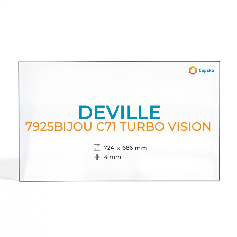 Vitre Deville 7925 BIJOU C71 TURBO VISION - Verre Rectangle Sérigraphié