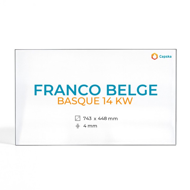 Franco Belge BASQUE 14 KW Glass - Rectangular Panel for Wood Burning Stove