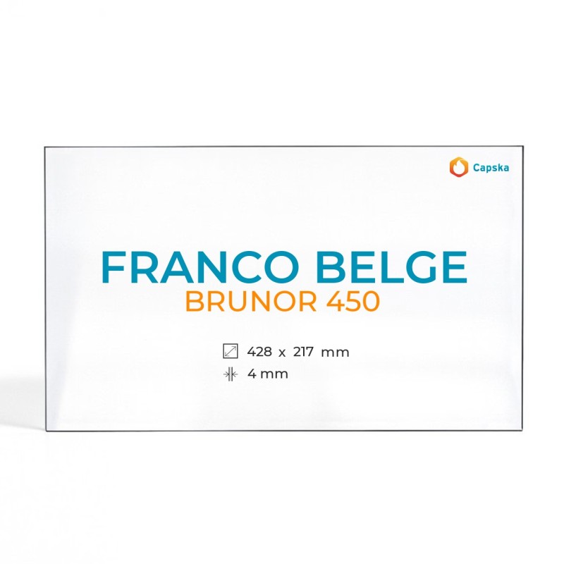 Franco Belge BRUNOR 450 Glass - Rectangular Panel for Wood Burning Stove