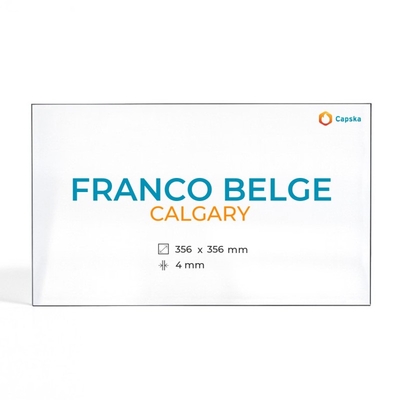 Cristal Franco Belge CALGARY - Vidrio Rectángulo para estufa de leña