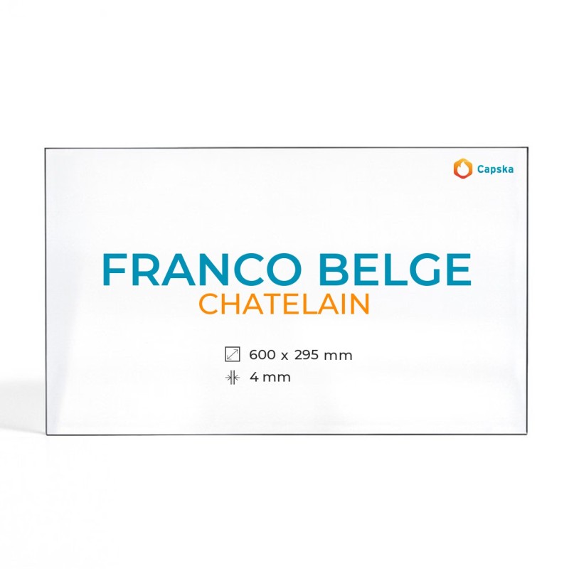 Franco Belge CHATELAIN Glass - Rectangular Panel for Wood Burning Stove