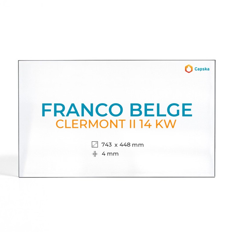 Vitre Franco Belge CLERMONT II 14 KW - Verre Rectangle pour poêle à bois