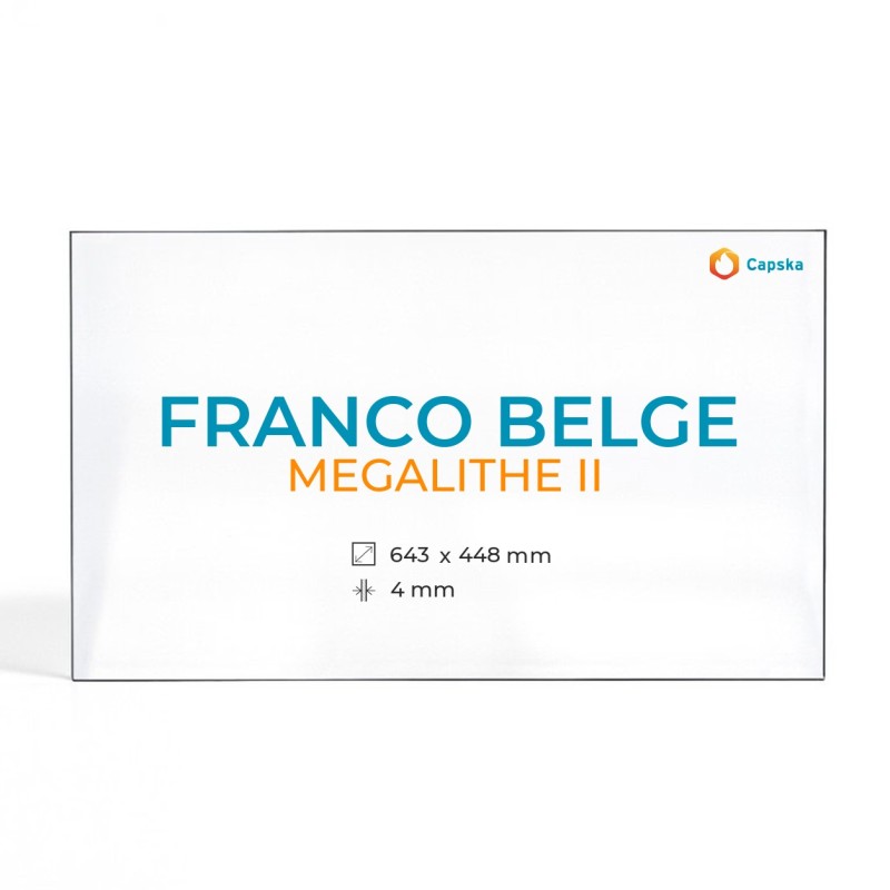 Vetro Franco Belge MEGALITHE II - Vetro Rettangolo per stufa a legna