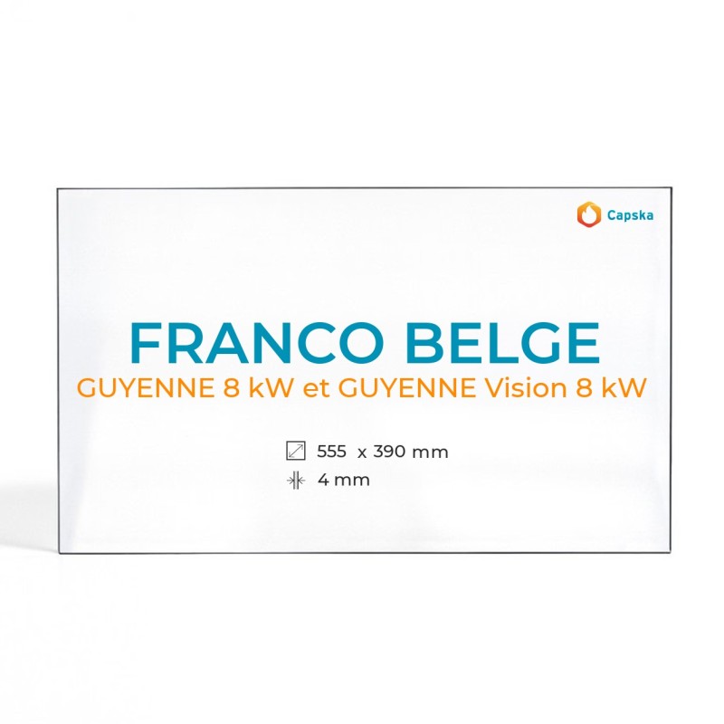 Vidre ceràmic Franco Belge GUYENNE 8 kW - Rectangle