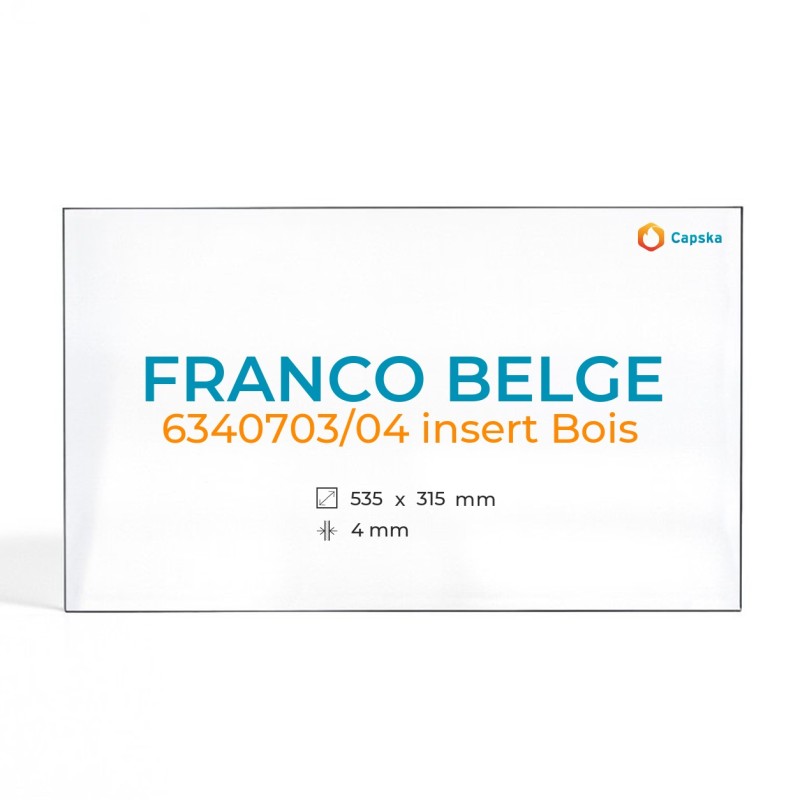 Franco Belge 6340703/04 INSERT BOIS Glass - Fireplace Insert Panel