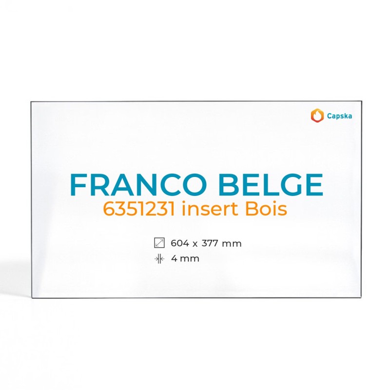 Franco Belge 6351231 INSERT BOIS Glass - Rectangular Panel