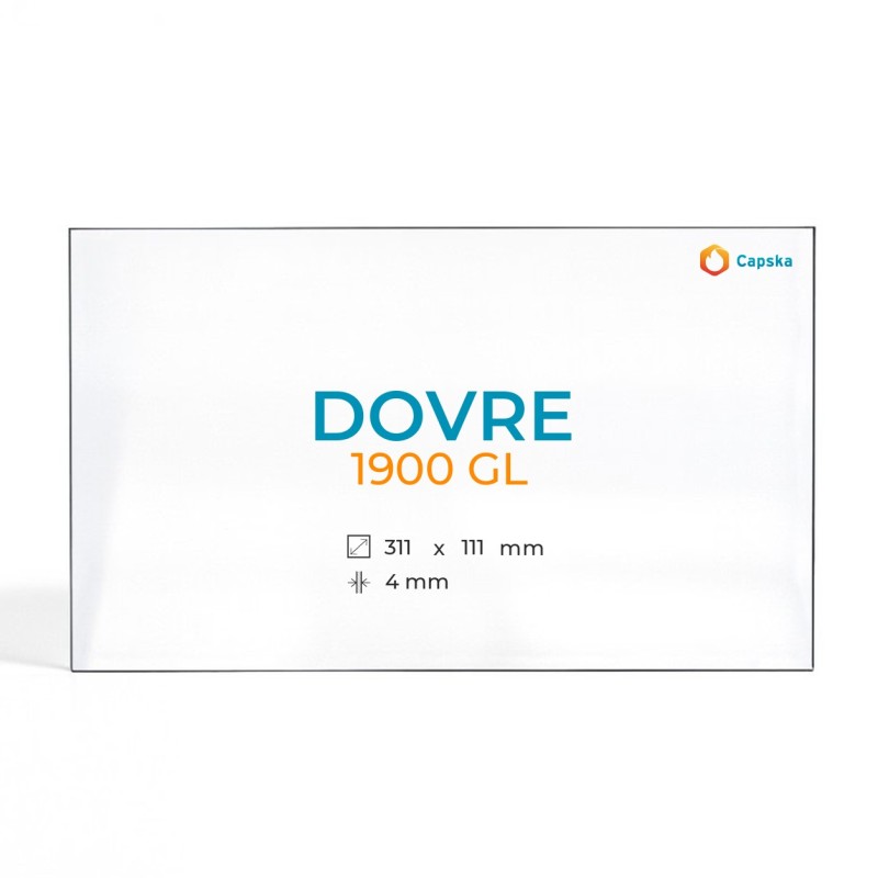 Vitre Dovre 1900 GL - Verre Rectangle pour insert
