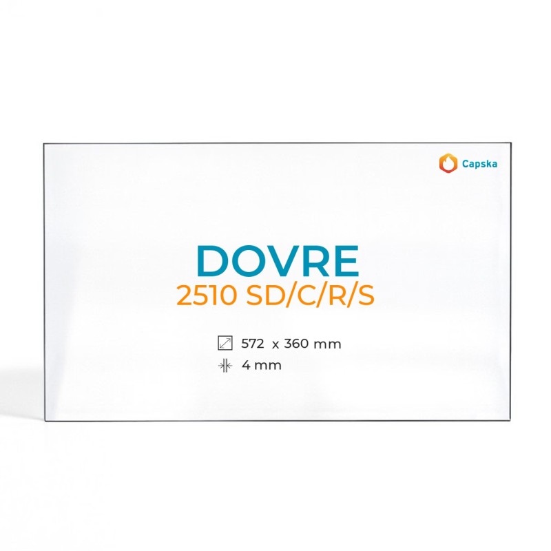 Dovre 2510 SD/C/R/S Glass Panel for Fireplace Insert