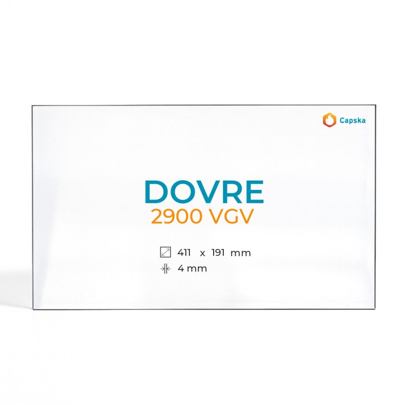 Dovre 2900 VGV Glas - Rechteck Kaminglas für Kaminofen