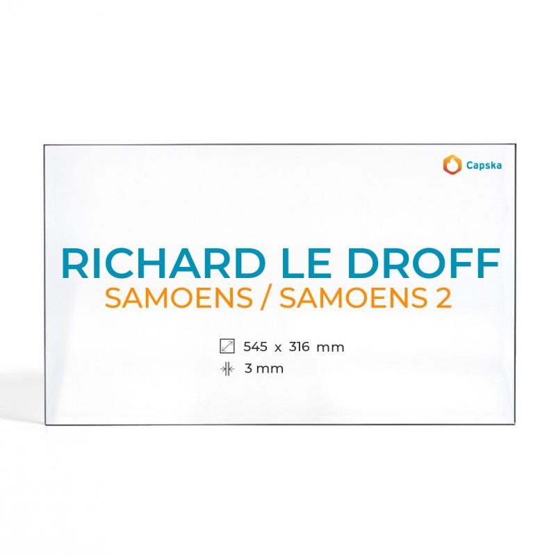 Vetro Richard Le Droff SAMOENS / SAMOENS 2 - Rettangolo per stufa a legna