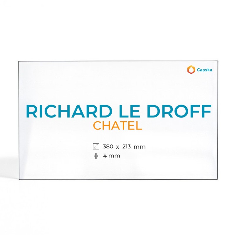 Vitre Richard Le Droff CHATEL - Verre Rectangle pour poêle à bois
