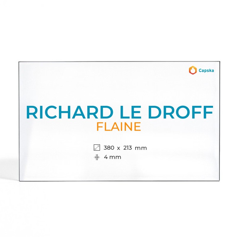 Richard Le Droff FLAINE Glass - Rectangular Panel for Wood Burning Stove