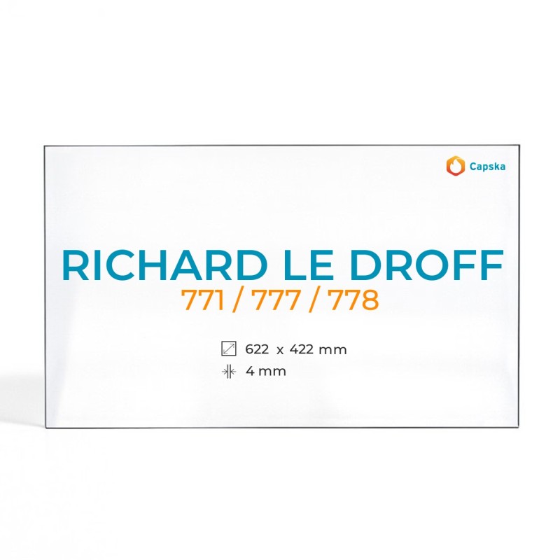 Vetro Richard Le Droff 771 / 777 / 778 - Vetro Rettangolo per caminetto
