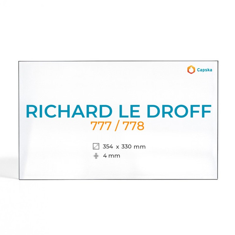 Vitre Richard Le Droff 777 / 778 - Verre Rectangle Latéral pour insert