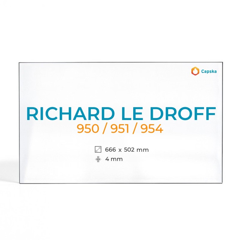 Vitre Richard Le Droff 950 / 951 / 954 - Verre Rectangle pour insert