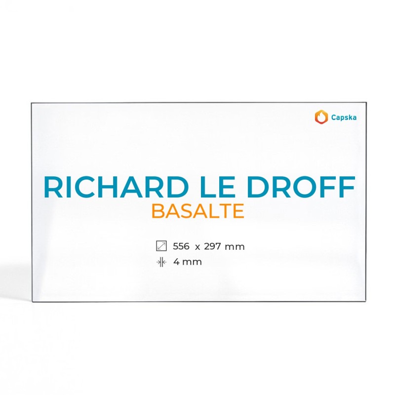 Vitre Richard Le Droff BASALTE - Verre Rectangle pour insert