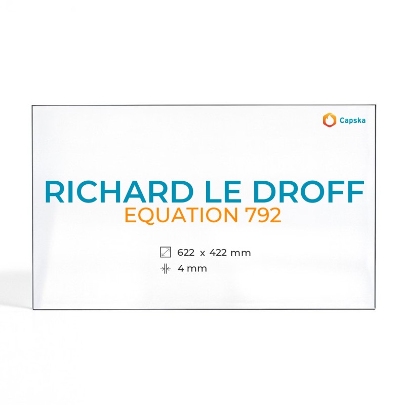 Richard Le Droff EQUATION 792 Glass Panel for Fireplace Insert