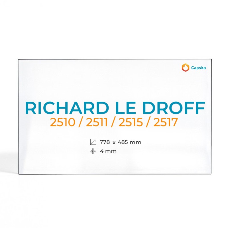 Richard Le Droff 2510/2511/2515/2517 Glass Panel for Fireplace Insert