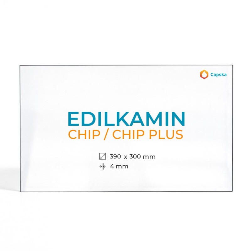 Edilkamin CHIP / CHIP PLUS Glas - Rechteck Kaminglas