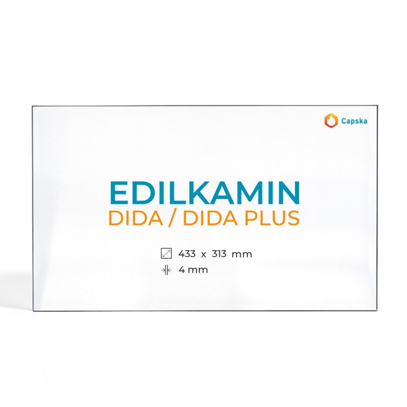 Vitre Edilkamin DIDA / DIDA PLUS - Verre Rectangle pour poêle à bois