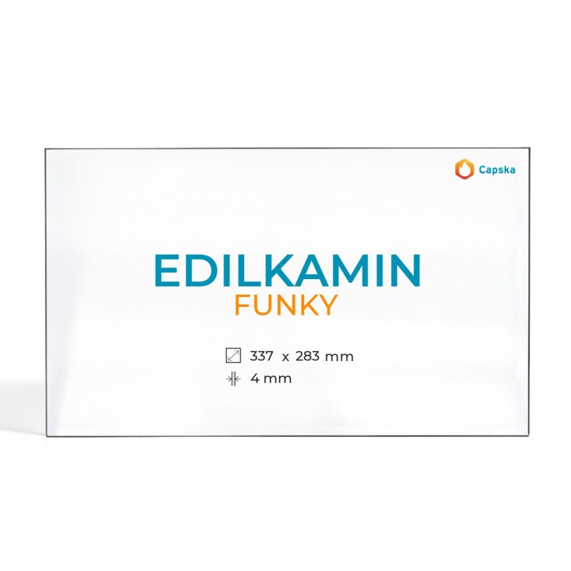 Edilkamin FUNKY Glass - Rectangular Panel for Wood Burning Stove