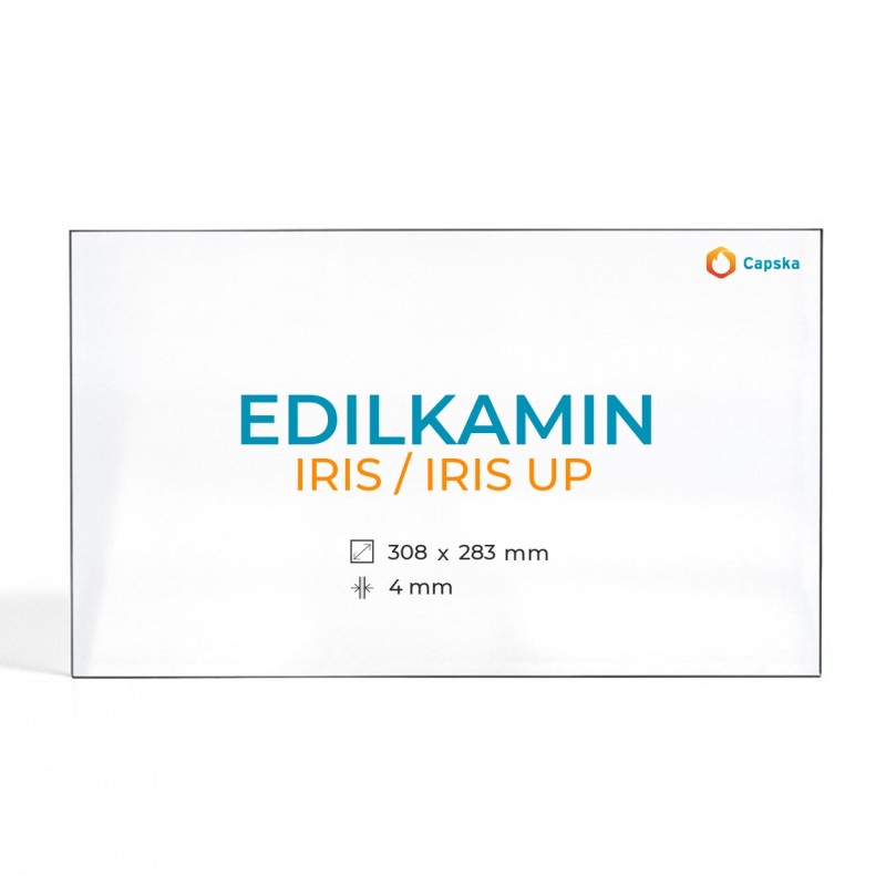 Vitre Edilkamin IRIS / IRIS UP - Verre Rectangle pour poêle à bois