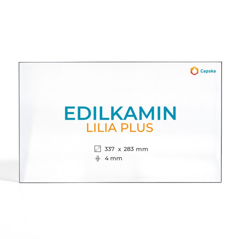 Edilkamin LILIA PLUS Glas - Rechteck Kaminglas für Kaminofen