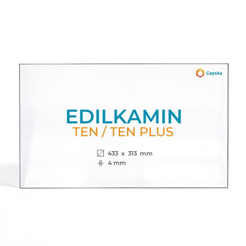 Vetro Edilkamin TEN / TEN PLUS - Vetro Rettangolo per stufa a legna