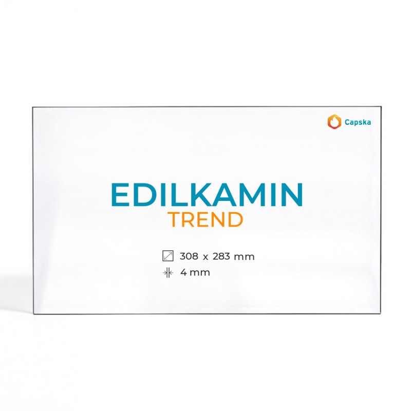 Edilkamin TREND Glass - Rectangular Panel for Wood Burning Stove