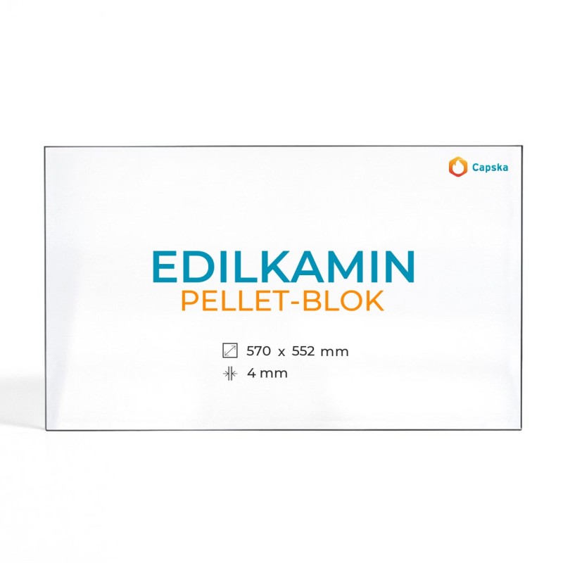 Vitre Edilkamin PELLET-BLOK - Verre Rectangle pour insert