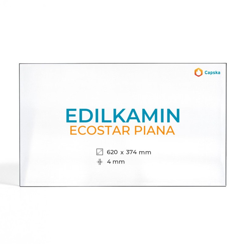 Edilkamin ECOSTAR PIANA Glass - Rectangular Fireplace Insert Panel