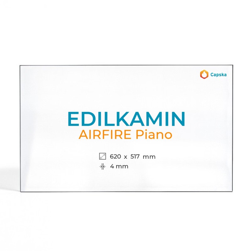 Vetro Edilkamin AIRFIRE PIANO - Vetro Rettangolo per inserto per caminetto