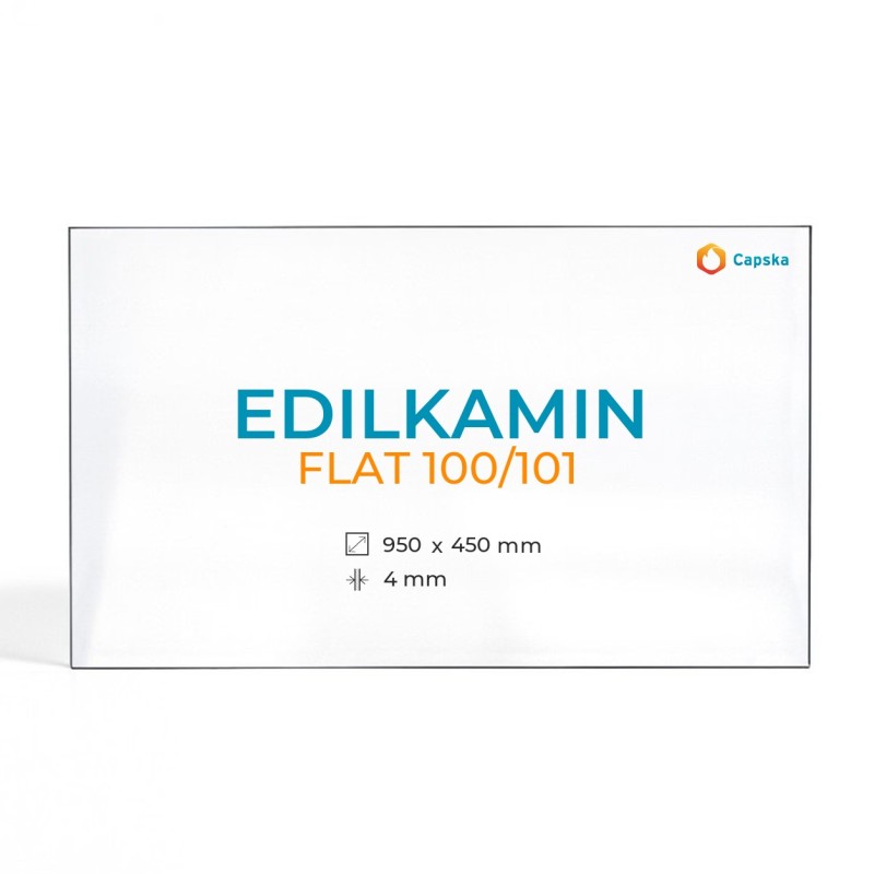 Vetro Edilkamin FLAT 100/101 - Vetro Rettangolo per caminetto