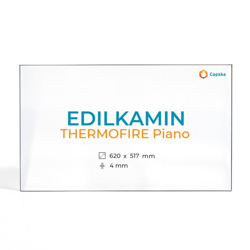 Edilkamin THERMOFIRE PIANO Glass | Fireplace Insert Panel