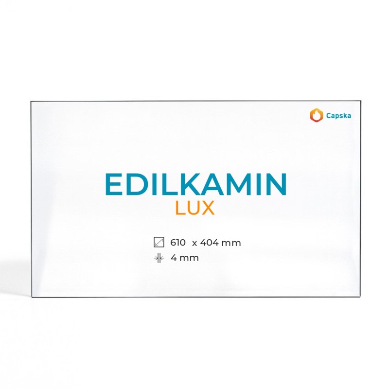 Vitre Edilkamin LUX - Verre Rectangle Sérigraphié