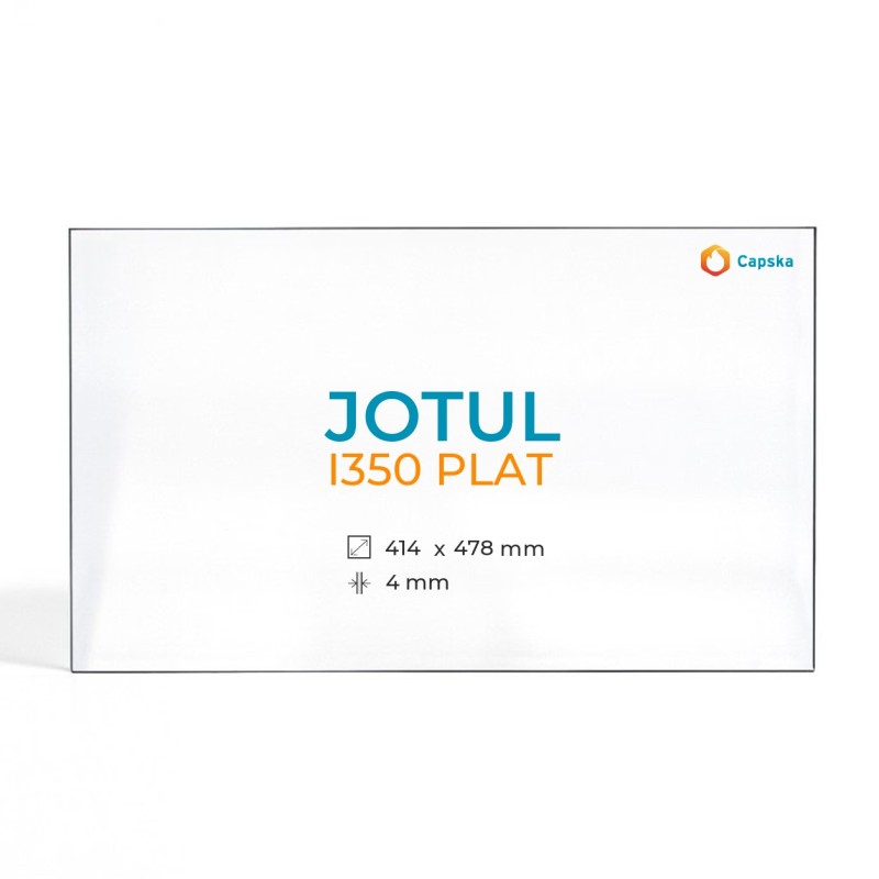 Jotul I350 PLAT Glas - Kaminglas mit 4 geschnittenen Ecken