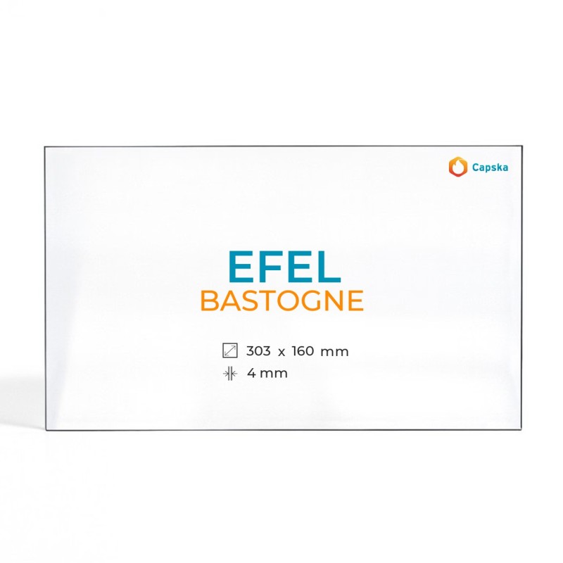 Vitre Efel BASTOGNE - Verre Rectangle pour poêle à bois