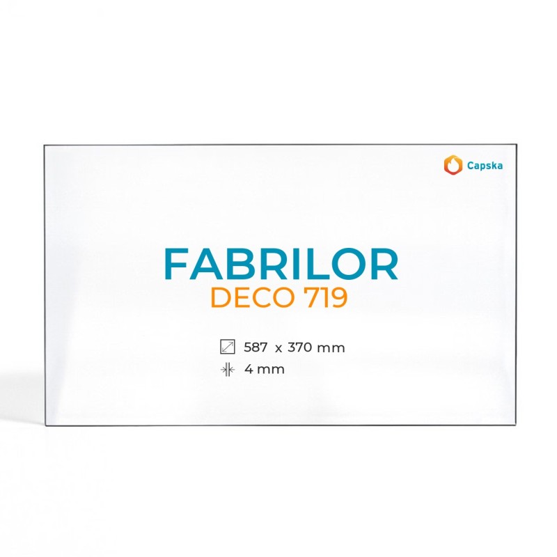 Vitre Fabrilor DECO 719 - Verre Rectangle pour insert