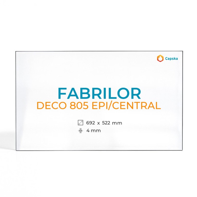 Vitre Fabrilor DECO 805 EPI/CENTRAL - Verre Rectangle pour insert