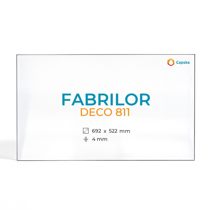 Fabrilor DECO 811 Glas - Rechteck Kaminglas für Kaminofen