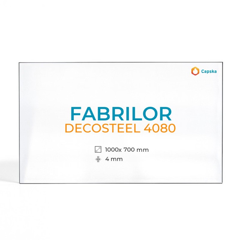 Vitre Fabrilor DECOSTEEL 4080 - Verre Rectangle pour insert